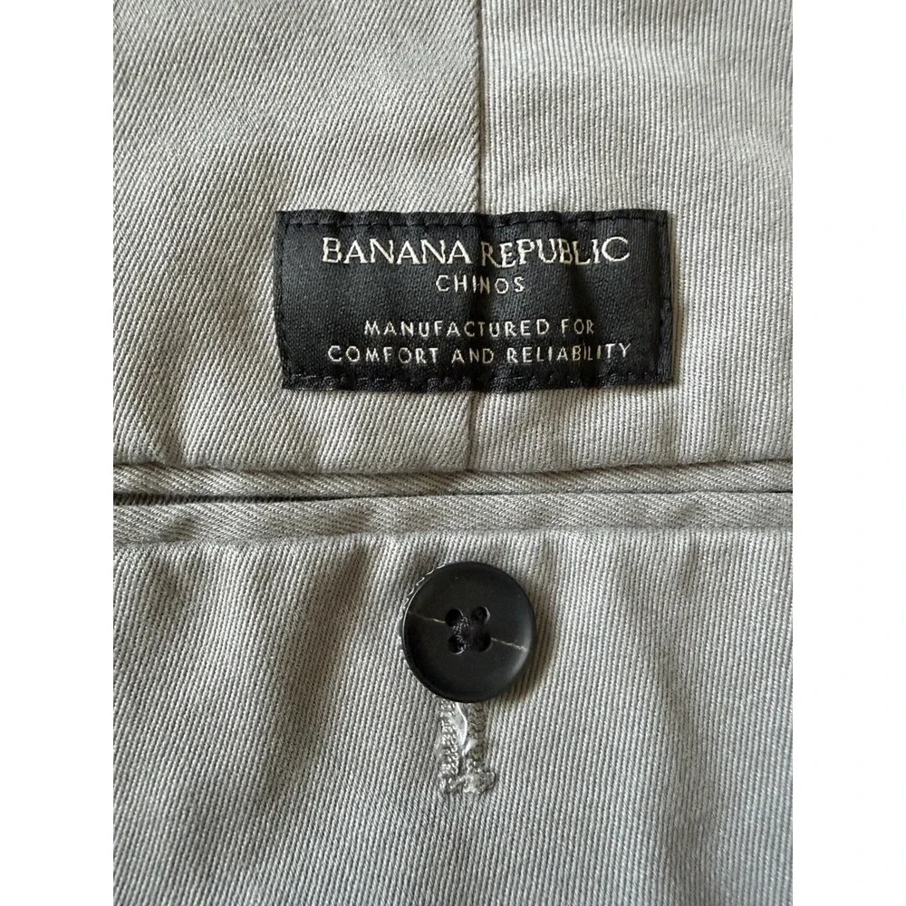 Banana Republic Chino Dress Pants Trousers Lightweight Gray Men's 36x34 JBHS